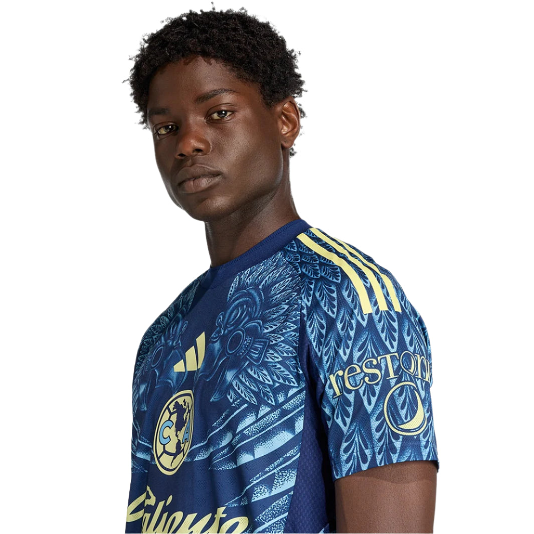 adidas J. Dos Santos Men's Club AmÃ©rica 25/26 Authentic Away Jersey (Blue)