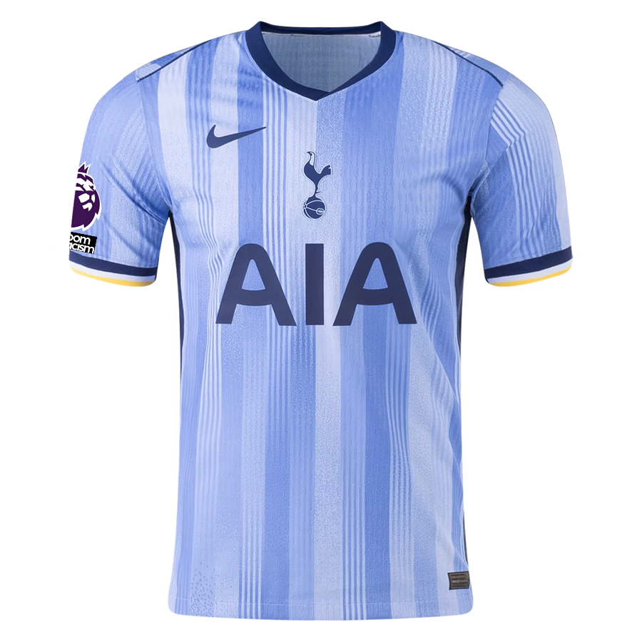 Nike Tottenham Pierre-Emile HÃ¸jbjerg Authentic Away Jersey w/ EPL + No Room For Racism Patches 24/25 (Cobalt Bliss/Binary Blue)