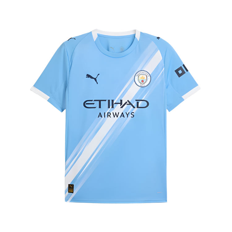 Puma Joshua Wilson-Esbrand Manchester City Home Jersey 25/26 w/ EPL + Sponsor Patch (Team Light Blue/Puma White)