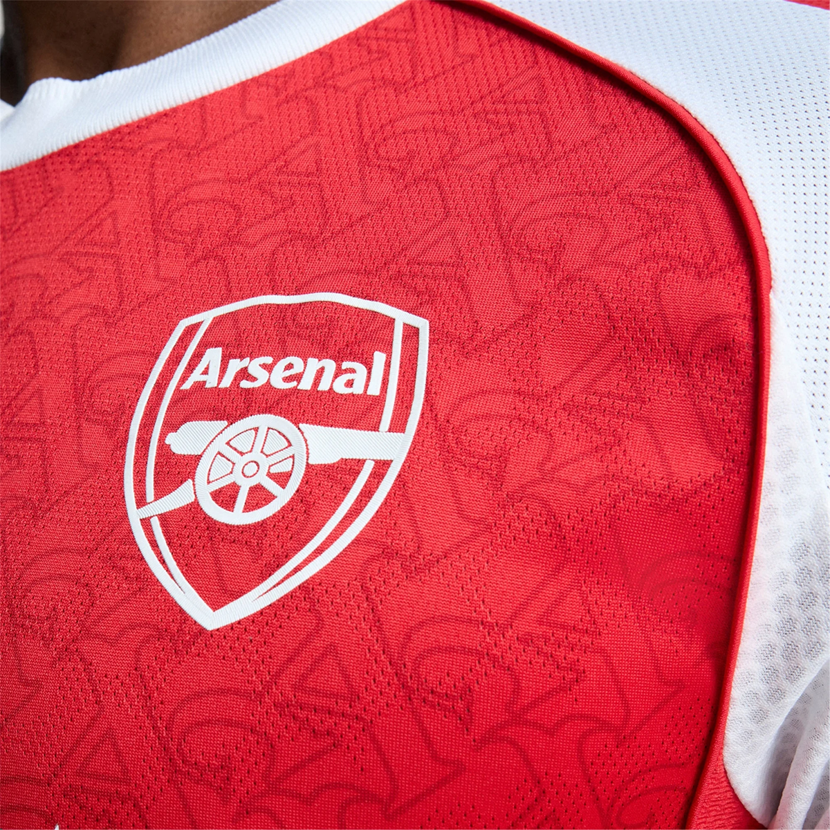 adidas Arsenal FC Authentic Home Jersey w/ Champions League Patches 25/26 (Better Scarlet/White)
