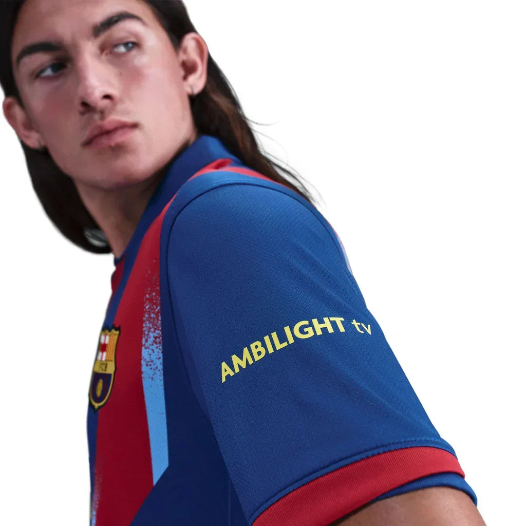 Nike Men's FC Barcelona 4th Jersey 25/26 (Blue/Red/Yellow)