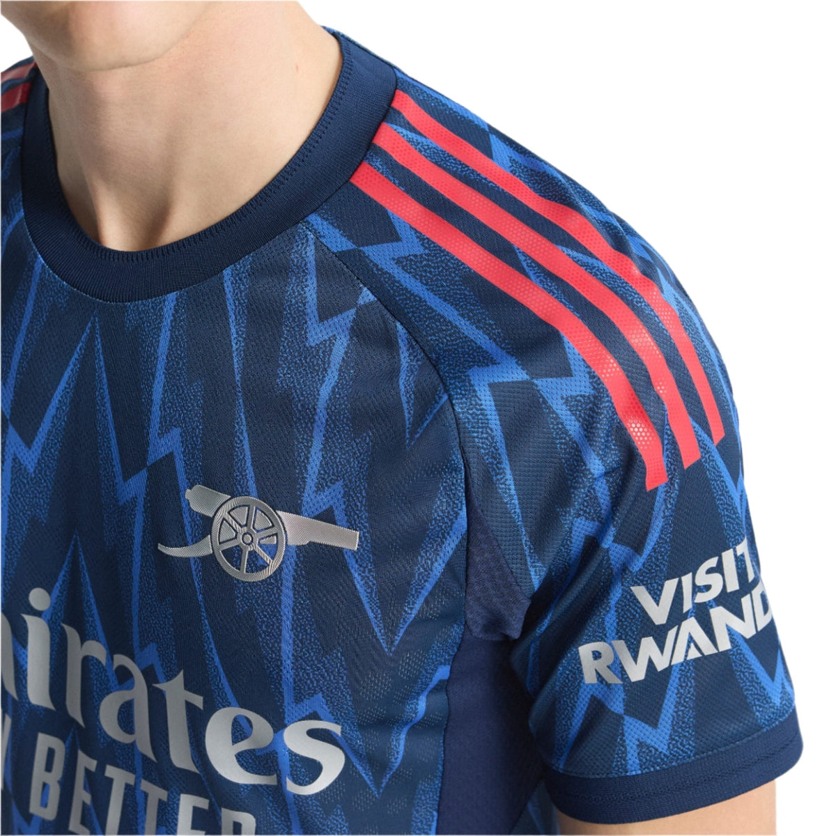 adidas Arsenal Authentic Eberechi Eze Away Jersey w/ EPL + No Room For Racism 25/26 (Indigo/Silver)