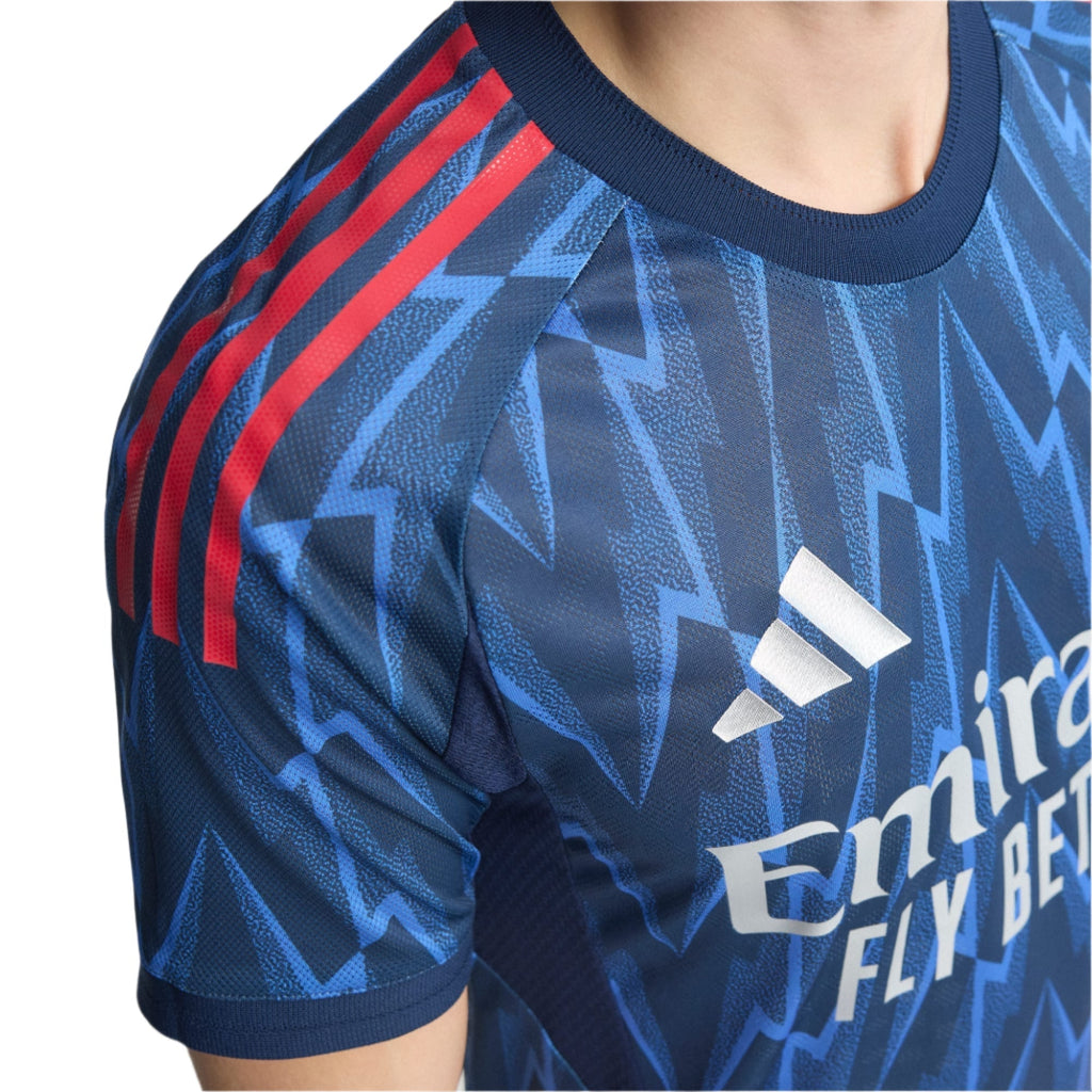 adidas Arsenal Authentic Martin Ã˜degaard Away Jersey w/ EPL + No Room For Racism 25/26 (Indigo/Silver)