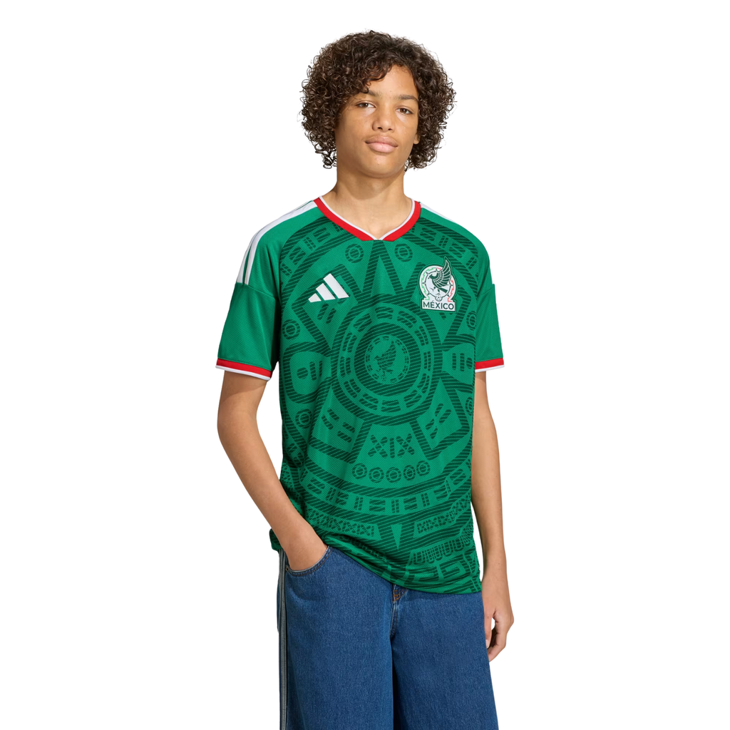 adidas Youth E. Sanchez Mexico 2026 Home World Cup Jersey (Bold Green)
