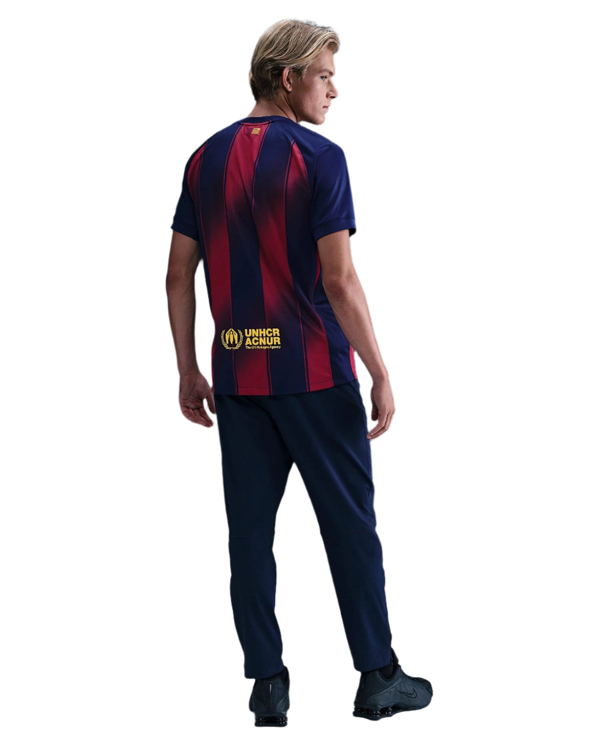 Nike Kounde FC Barcelona Home Jersey 25/26 w/ Champions League Patches (Deep Royal Blue/Midwest Gold)