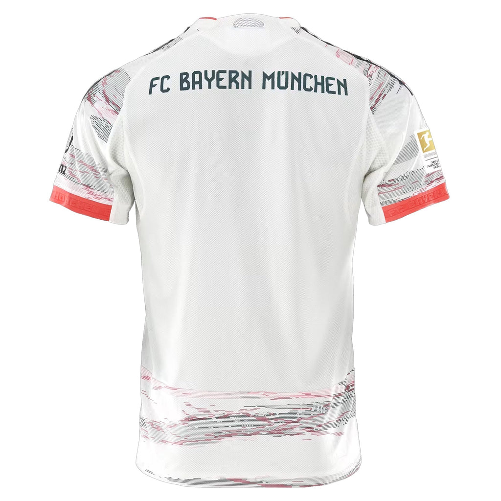 adidas Boey Authentic Away Jersey 25/26 w/ Sponsor + Meister Bundesliga Patch (White/Red)