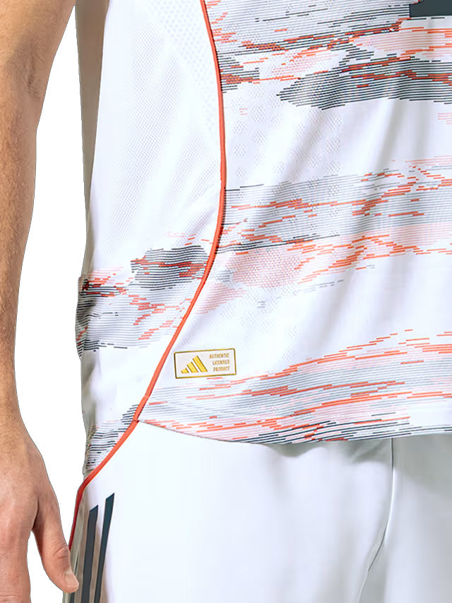 adidas Kane Authentic Away Jersey 25/26 w/ Sponsor + Meister Bundesliga Patch (White/Red)