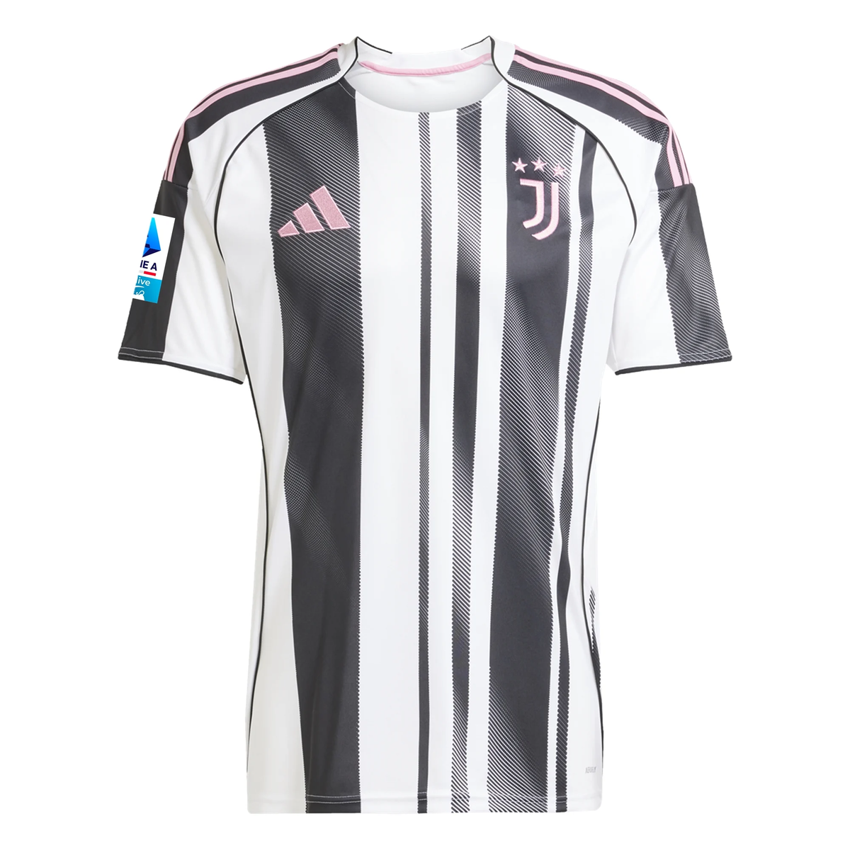 adidas Men's Juventus Cambiaso Home Jersey w/ Serie A Patch 25/26 (White/Black/Pink)