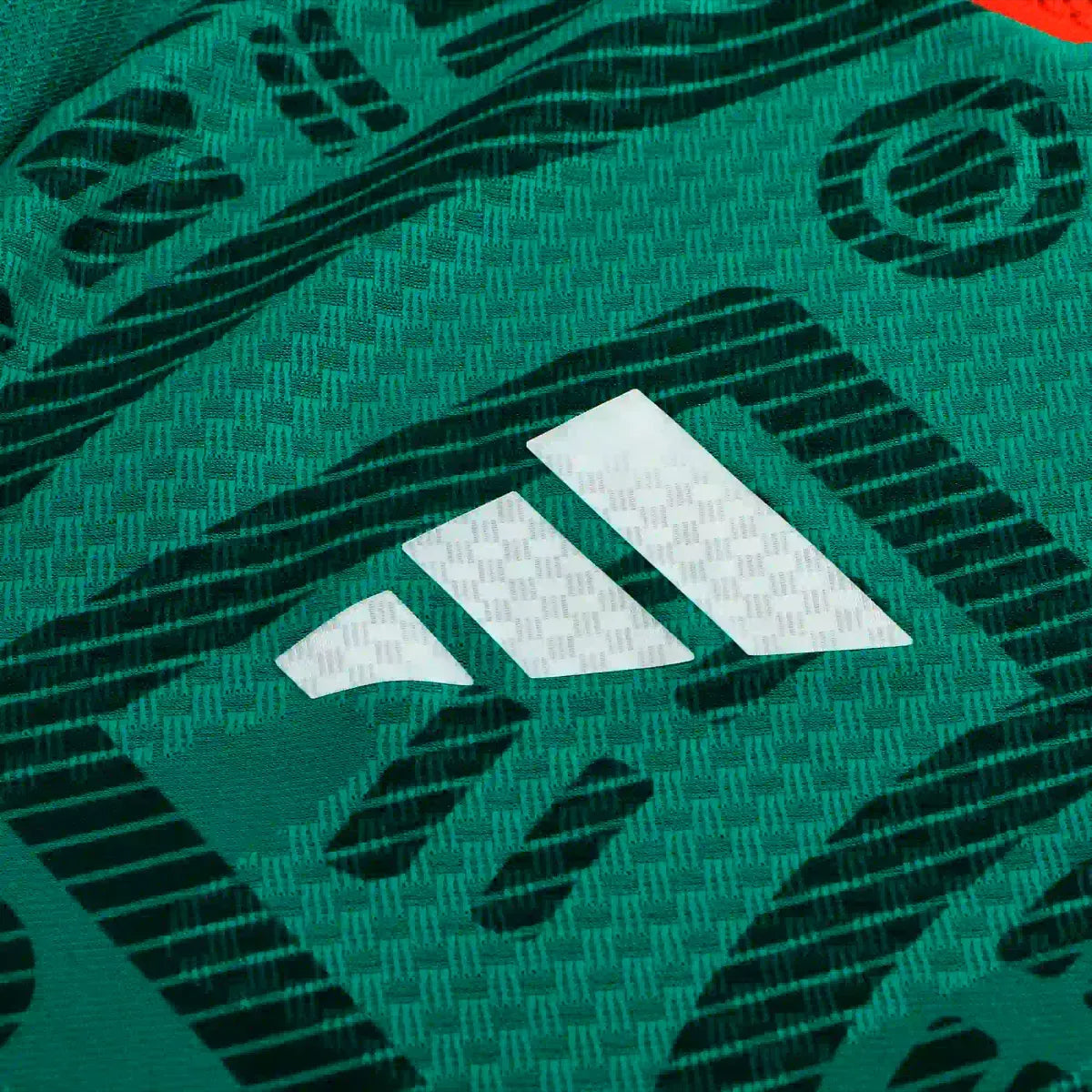 adidas Men's J. Orozco Mexico Long-Sleeve Authentic Home Jersey 2026 (Bold Green)