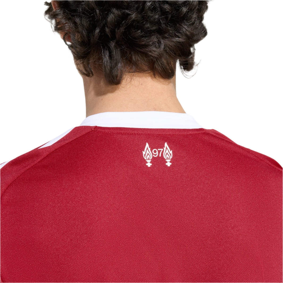 adidas Men's Liverpool Leoni Home Jersey 25/26 w/ Champions League Patches (Strawberry Red)