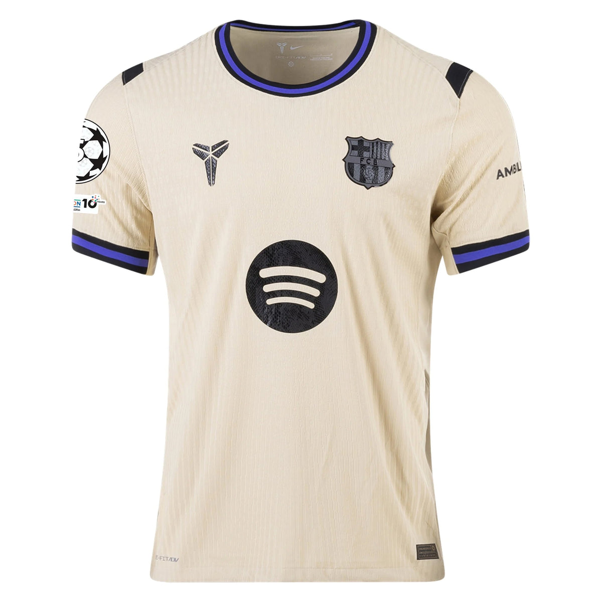 Nike Marc Casado Men's FC Barcelona Authentic Away Jersey w/ Champions League Patches (Team Gold/Persian Violet/Black)