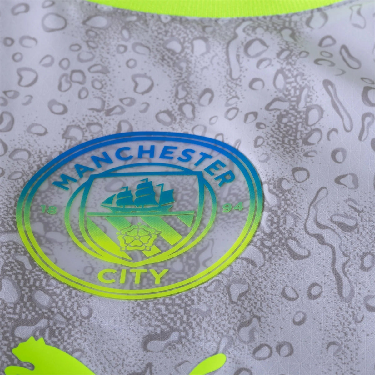 Puma Manchester City Authentic Bernardo Third Jersey w/ EPL + No Room For Racism 25/26 (Cool Weather/Pro Green)