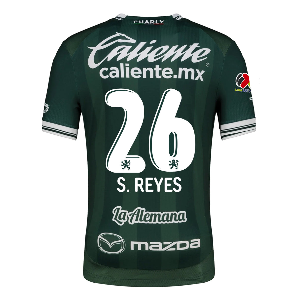 Charly Salvador Reyes Men's Leon FC Home Jersey 25/26 w/ BBVA Liga Patch (Green)