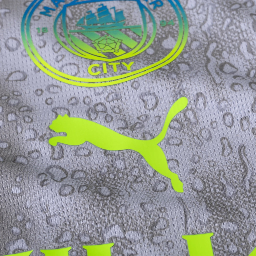 Puma Men's Manchester City Khusanov Third Jersey w/ EPL + No Room For Racism Patches 25/26 (Cool Weather/Pro Green)
