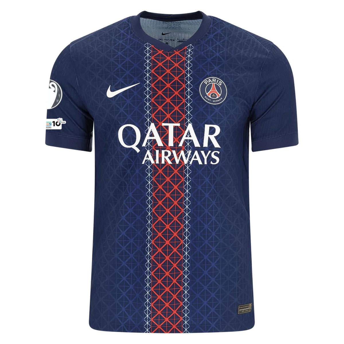 Nike Men's Fernandez Paris Saint-Germain Authentic Home Jersey 25/26 w/ Champions League Patches (Navy)