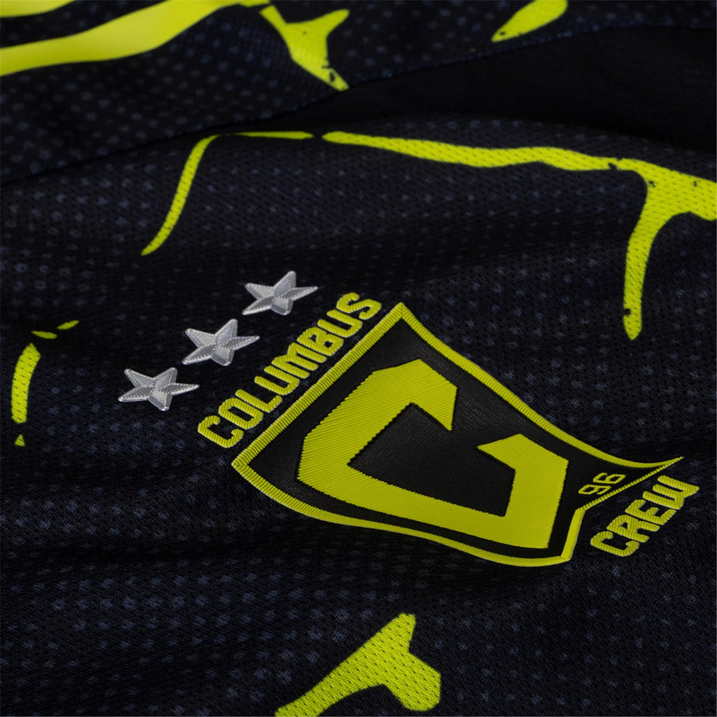adidas Jacen Russell-Rowe Columbus Crew Authentic Away Jersey w/ MLS Patches 25/26 (Black/Yellow)