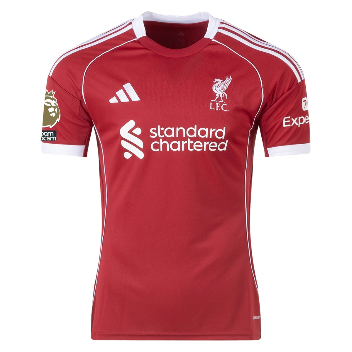 adidas Frimpong Men's Liverpool Home Jersey 25/26 w/ NRFR + EPL Champions Patch (Strawberry Red)