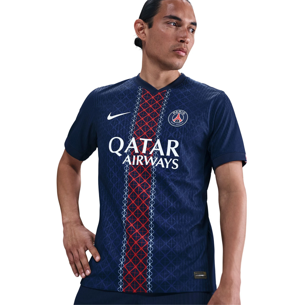 Nike Men's Fernandez Paris Saint-Germain Authentic Home Jersey 25/26 w/ Champions League Patches (Navy)