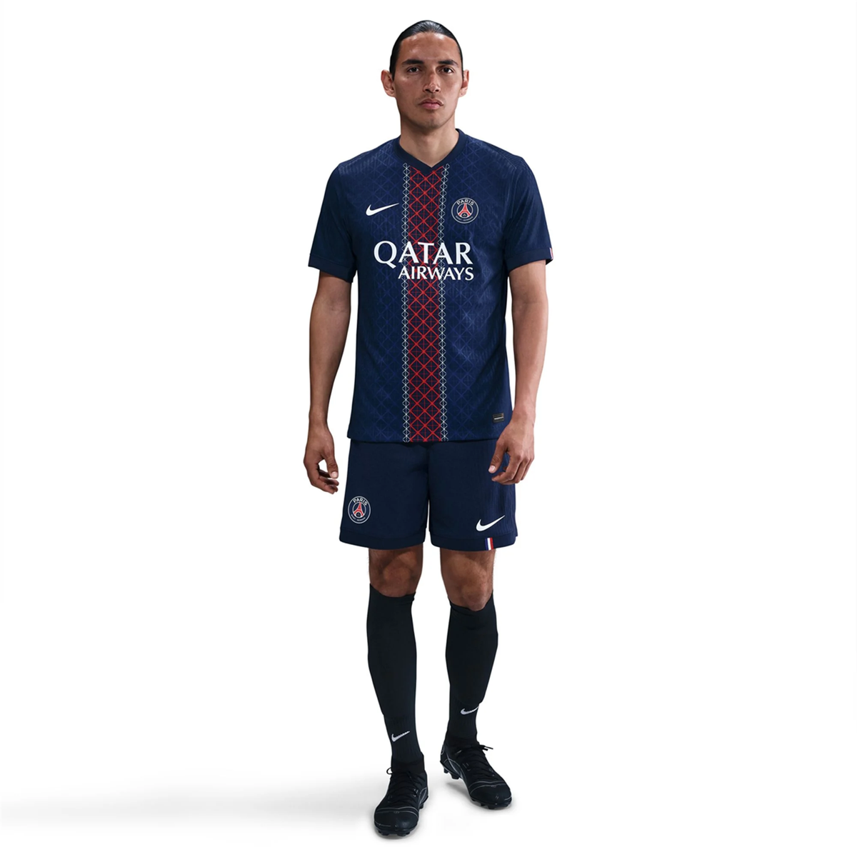 Nike Men's Paris Saint-Germain Authentic Home Jersey 25/26 w/ Champions League Patches (Navy)