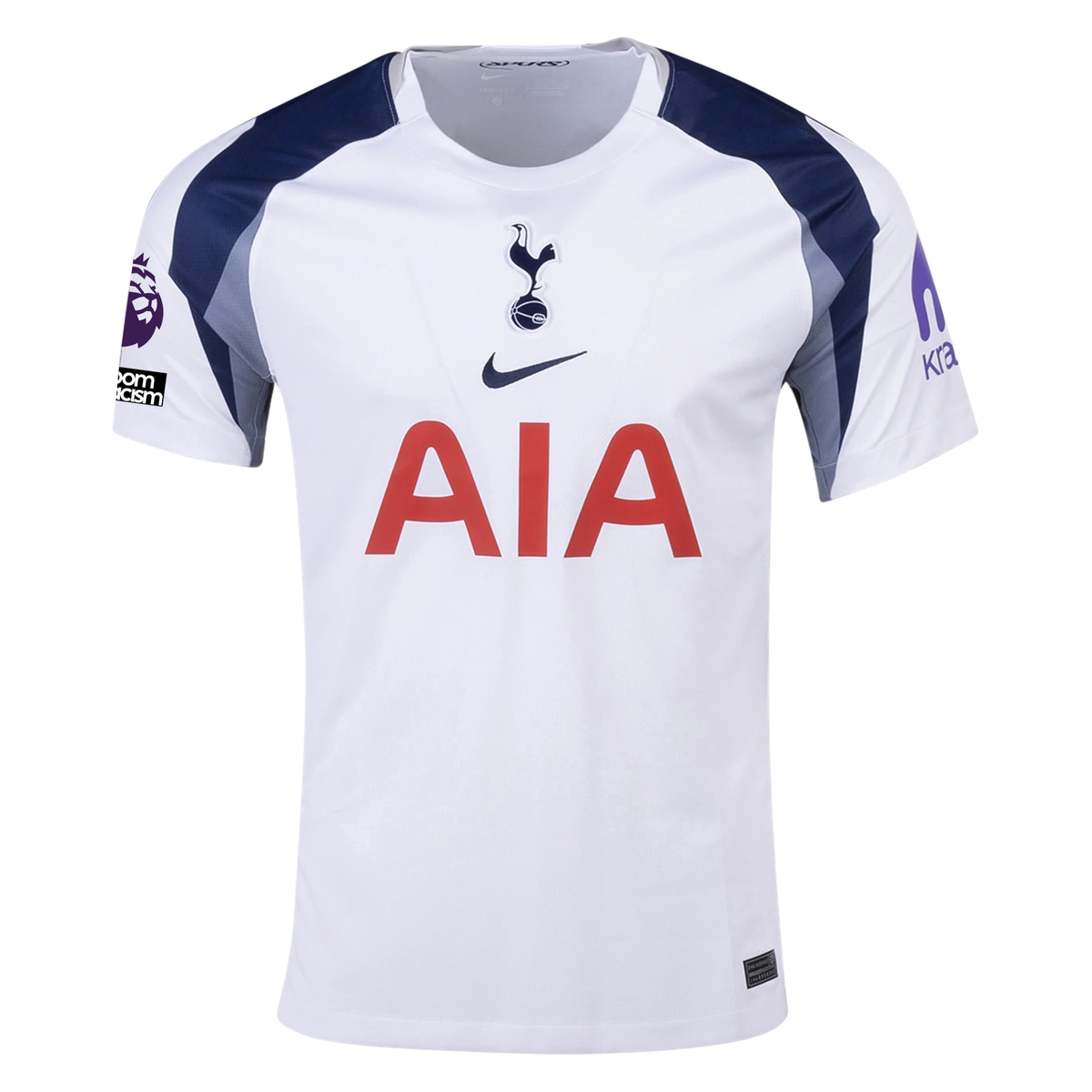Nike Bentancur Tottenham Hotspurs Home Jersey w/ EPL + No Room For Racism Patch 25/26 (White/Iron/Binary Blue)