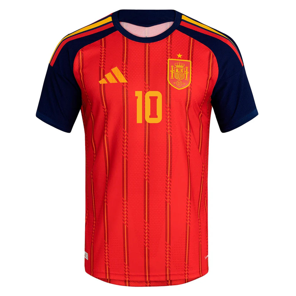 adidas Men's Olmo Spain Authentic World Cup Home Jersey 2026 (Vivid Red)