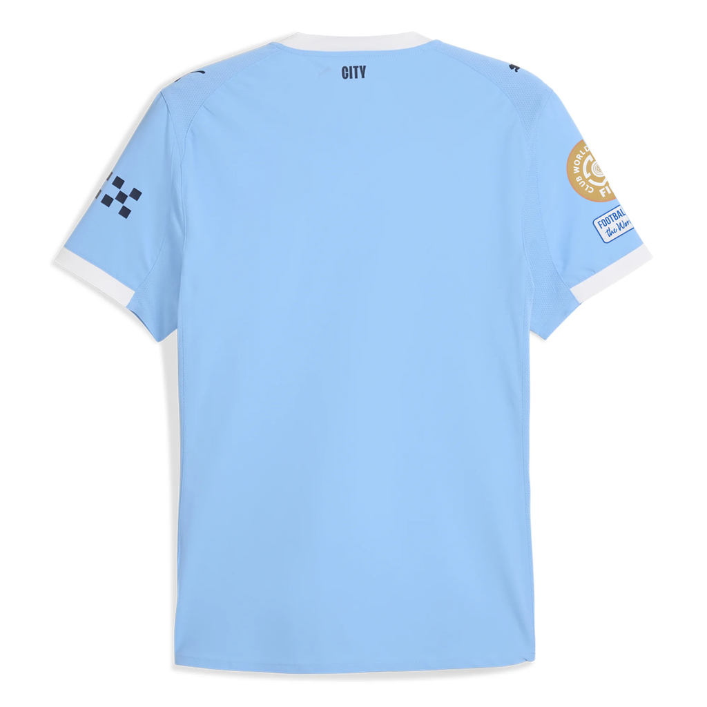 Puma Manchester City Authentic Home Jersey w/ Cub World Cup Patches 25/26 (Team Light Blue/White)