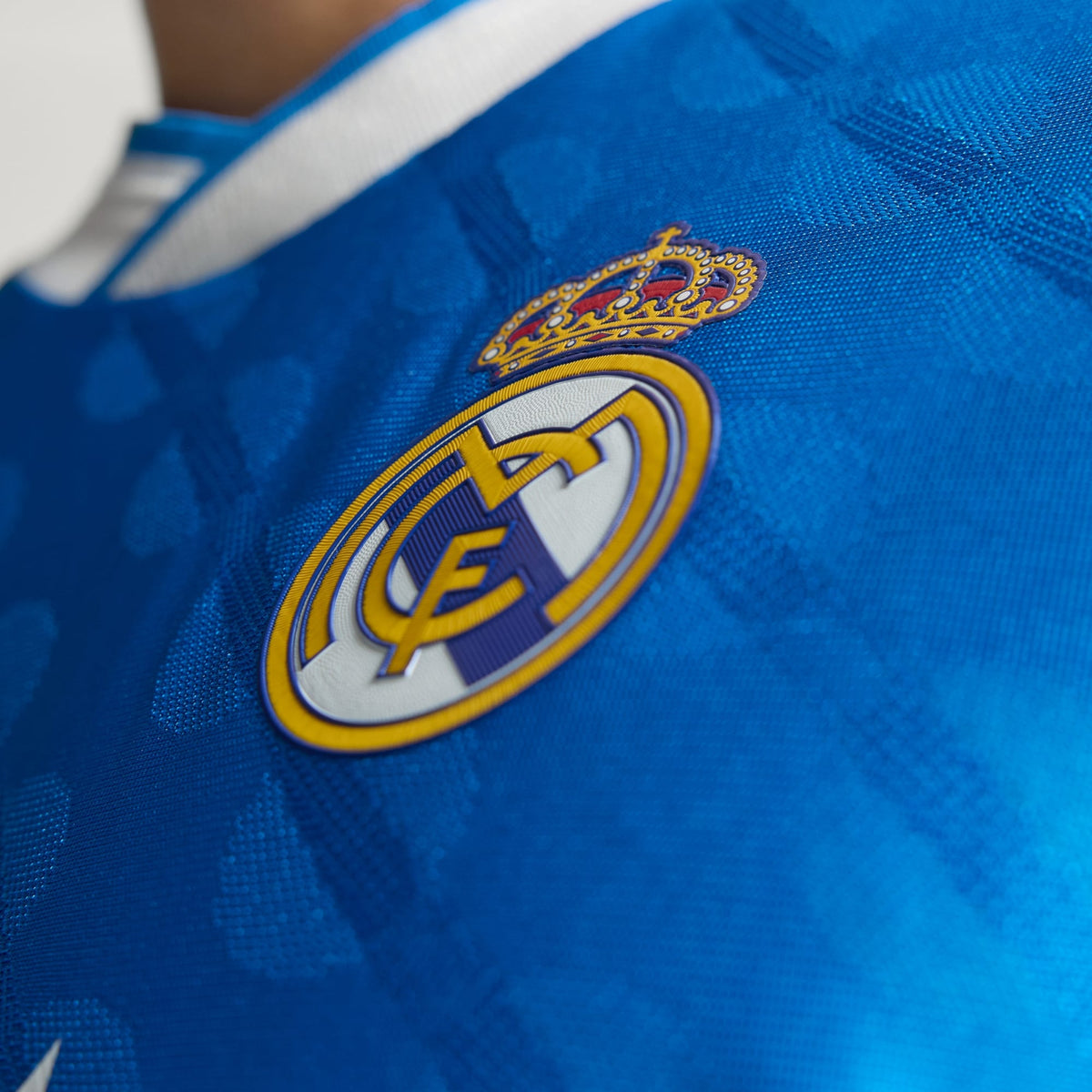 adidas Men's Mastantuono Real Madrid 25/26 Authentic Third Jersey w/ Champions League Patches (Blue)