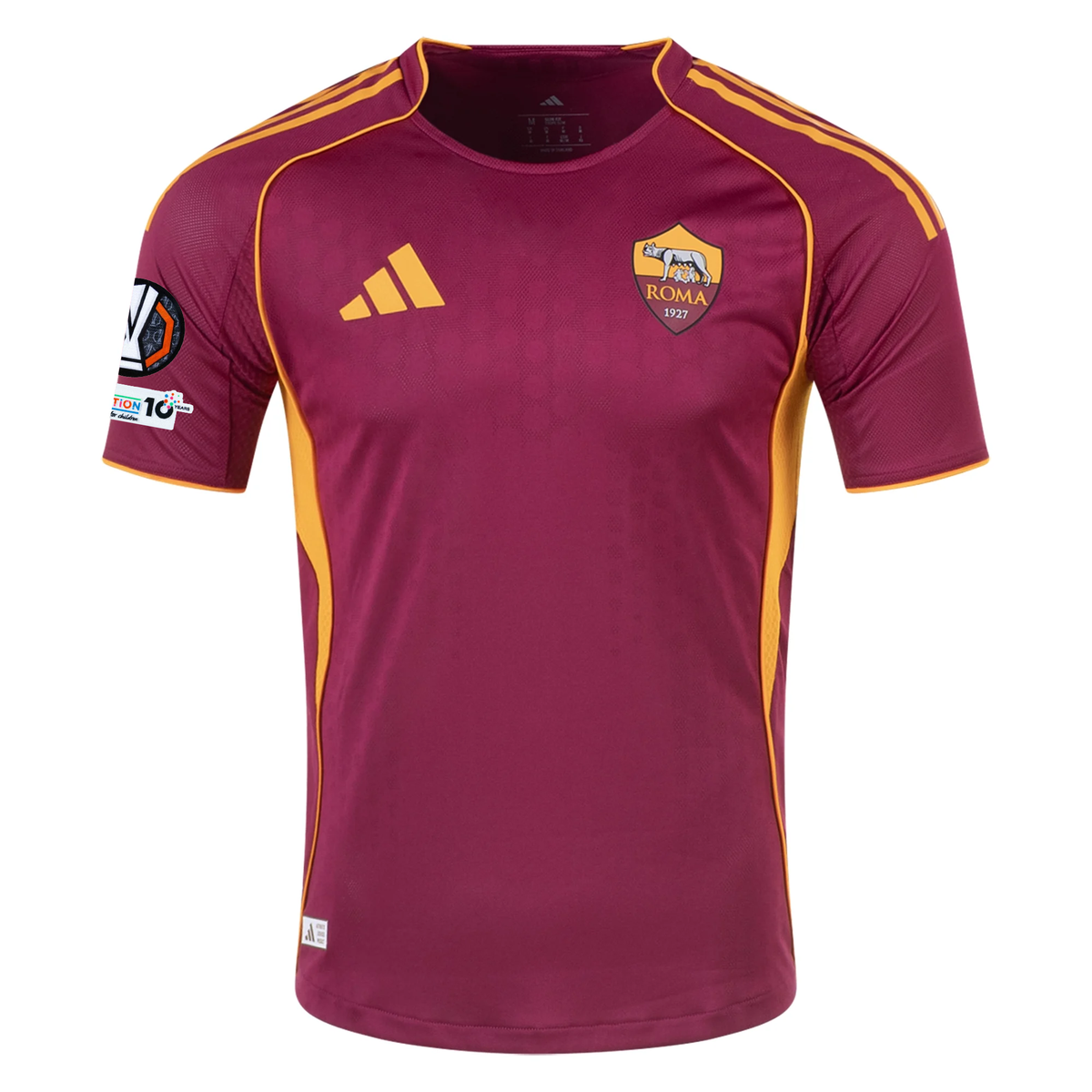 adidas Roma Authentic NiccolÃ² Pisilli Home Jersey w/ Europa League Patches 25/26 (Burgundy)