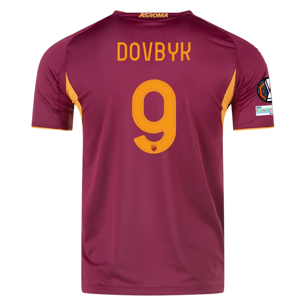 adidas Roma Authentic Artem Dovbyk Home Jersey w/ Europa League Patches 25/26 (Burgundy)