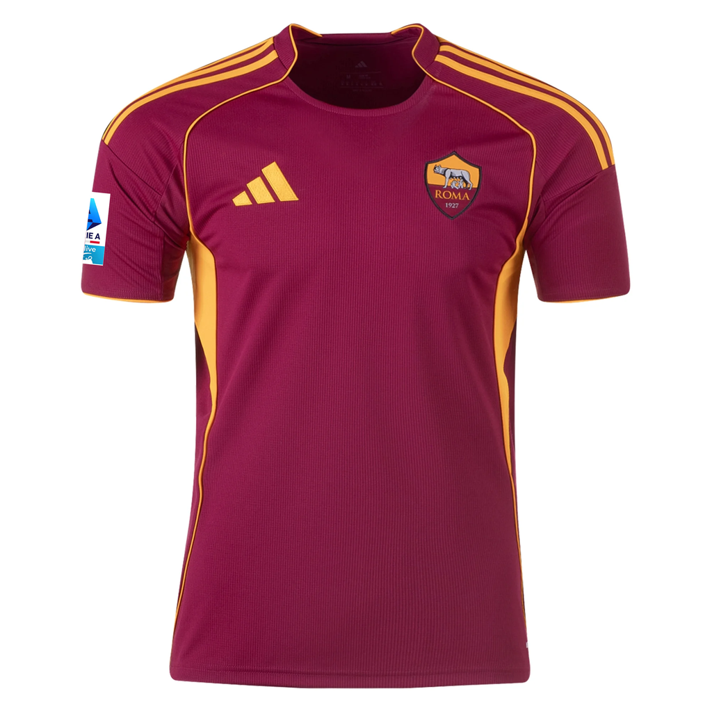 adidas Men's Roma AngeliÃ±o Home Jersey w/ Serie A Patch 25/26 (Burgundy)