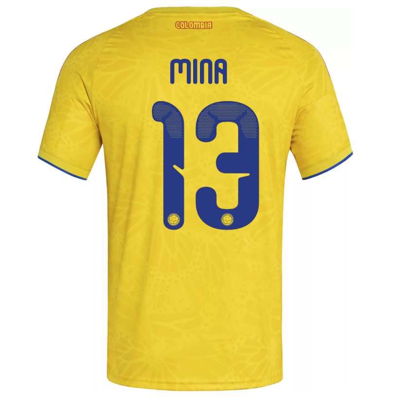 adidas Men's Mina Colombia 2026 Home Jersey (Impact Yellow)