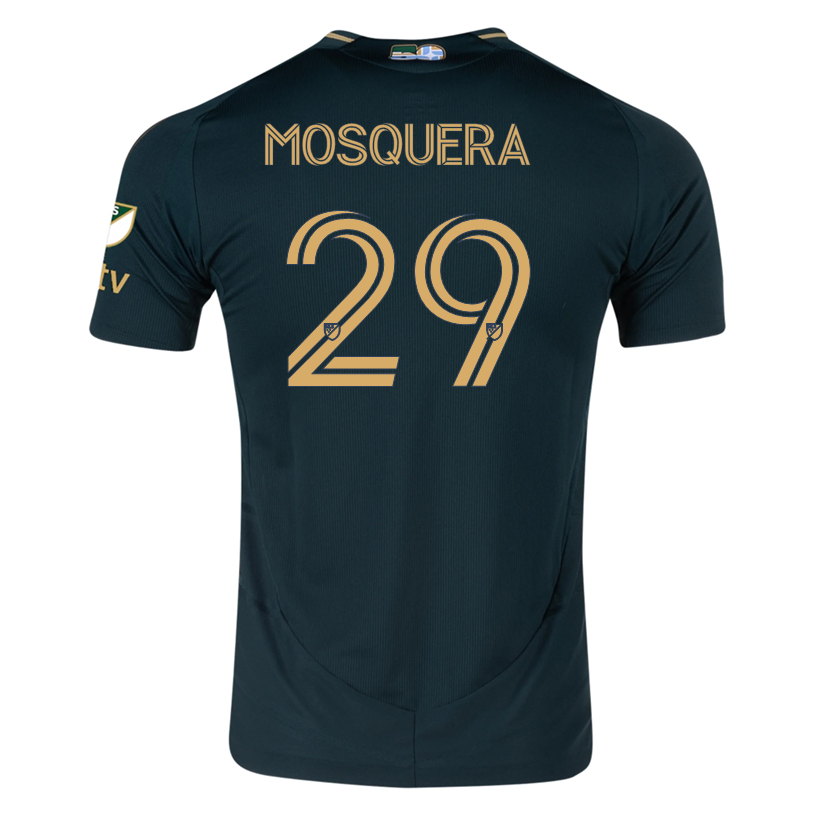 adidas Juan Mosquera Portland Timbers Authentic Home Jersey w/ MLS & Apple Patch 25/26 (Green/Gold)