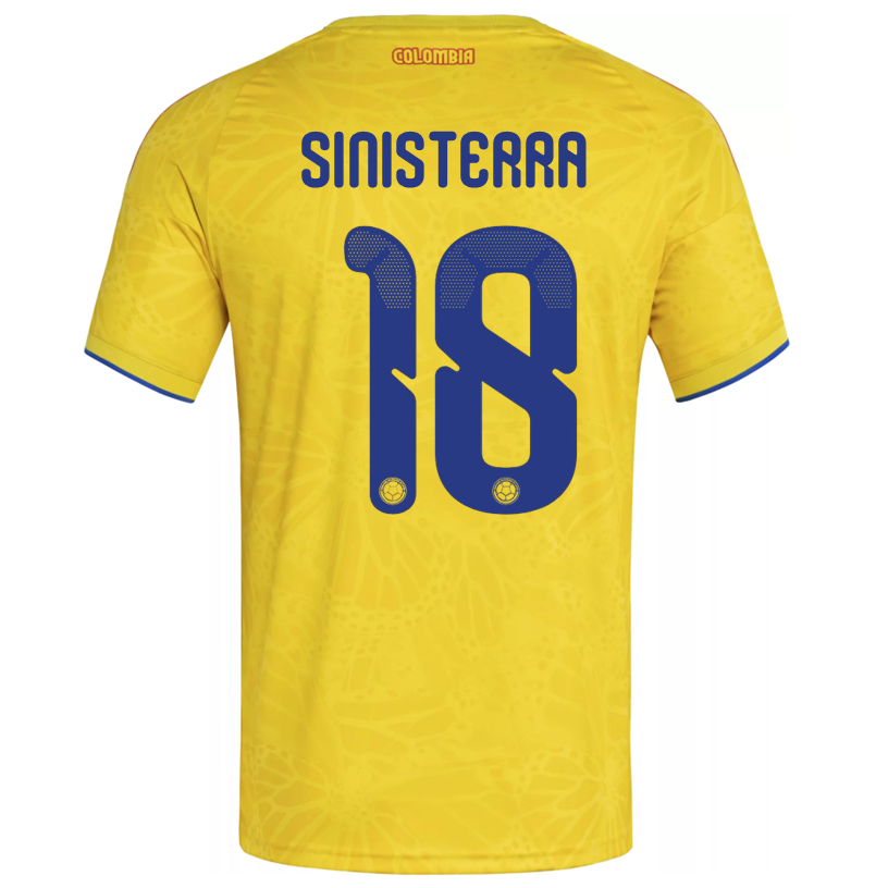 adidas Men's Sinisterra Colombia 2026 Home Jersey (Impact Yellow)