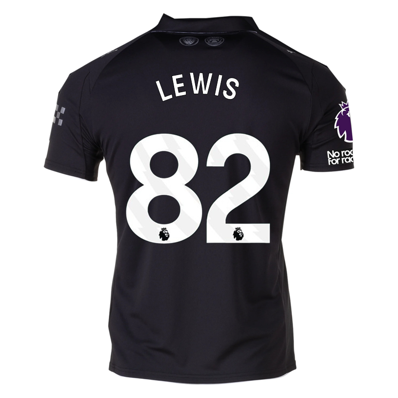 Puma Lewis Men's Manchester City Away Jersey 25/26 w/ NRFR + EPL Patches (Puma Black)