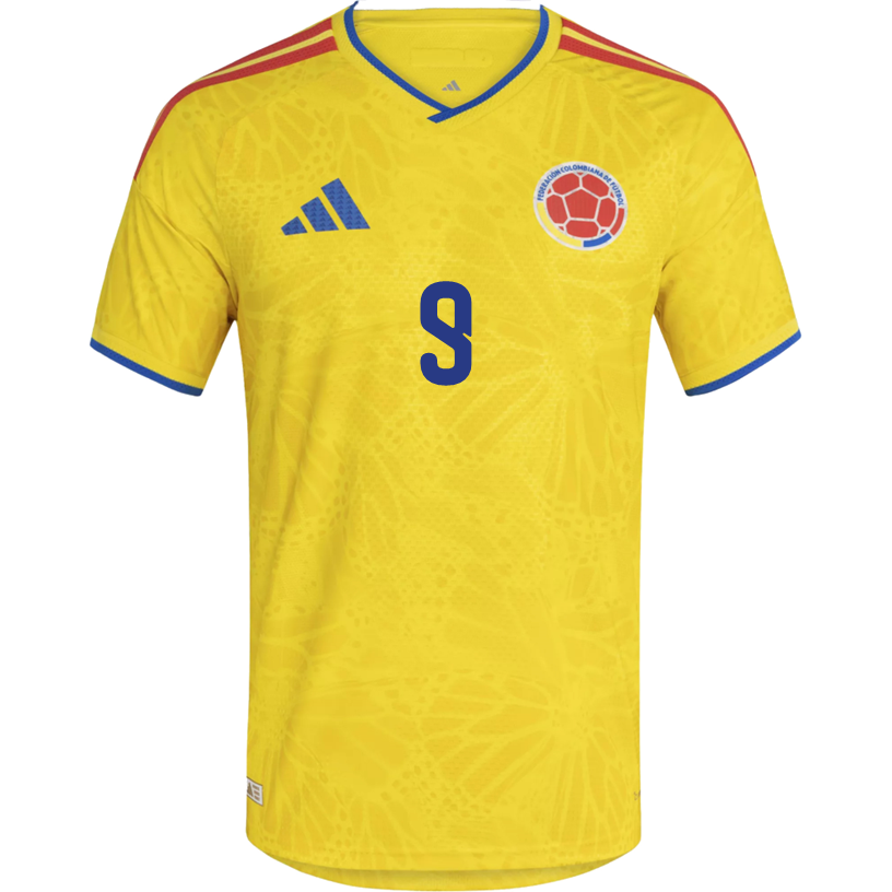 adidas Men's Borja Colombia 2026 Authentic Home Jersey (Impact Yellow)