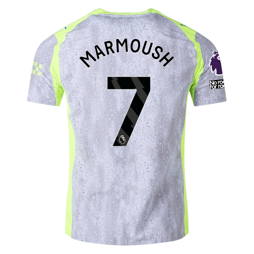 Puma Manchester City Authentic Marmoush Third Jersey w/ EPL + No Room For Racism 25/26 (Cool Weather/Pro Green)