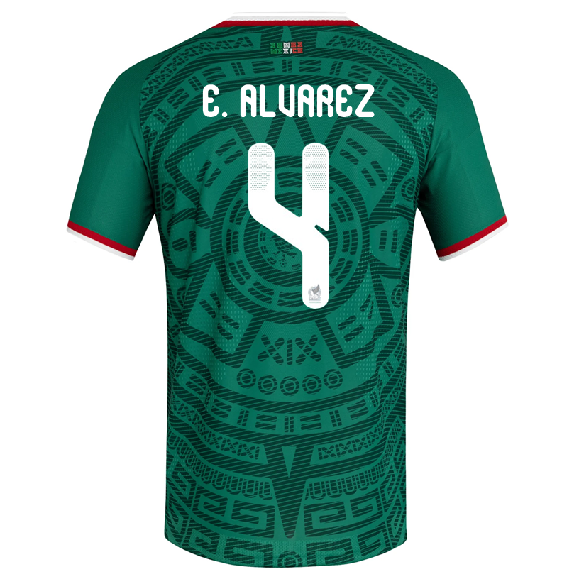 adidas Men's E. Alvarez Mexico Authentic Home 2026 World Cup Jersey (Bold Green)