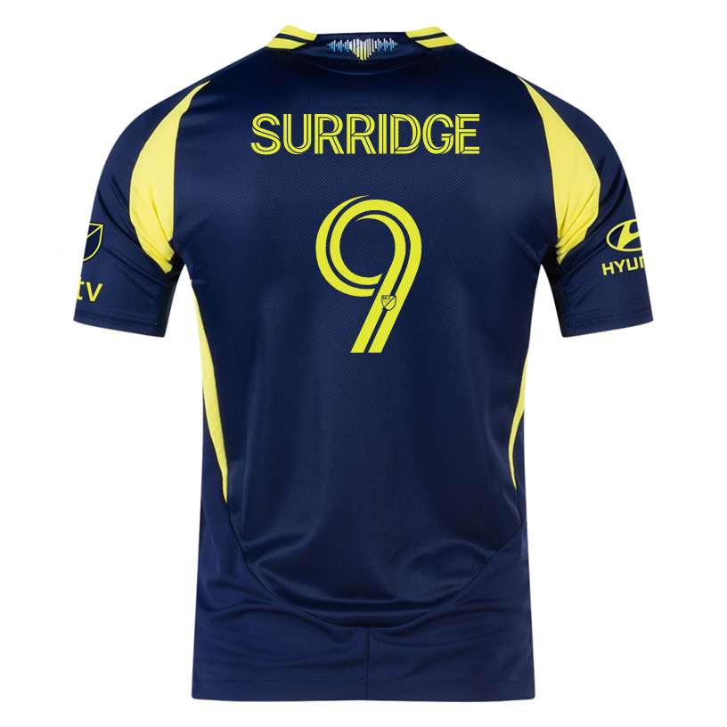 adidas Nashville Authentic Sam Surridge Away Jersey w/ MLS + Apple TV 25/26 (Tena Blue)