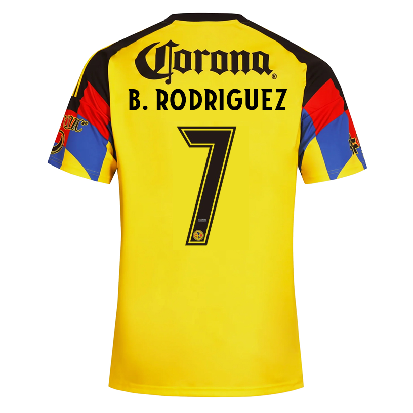 adidas Men's B. Rodriguez Club America Home Jersey 25/26 (Yellow)