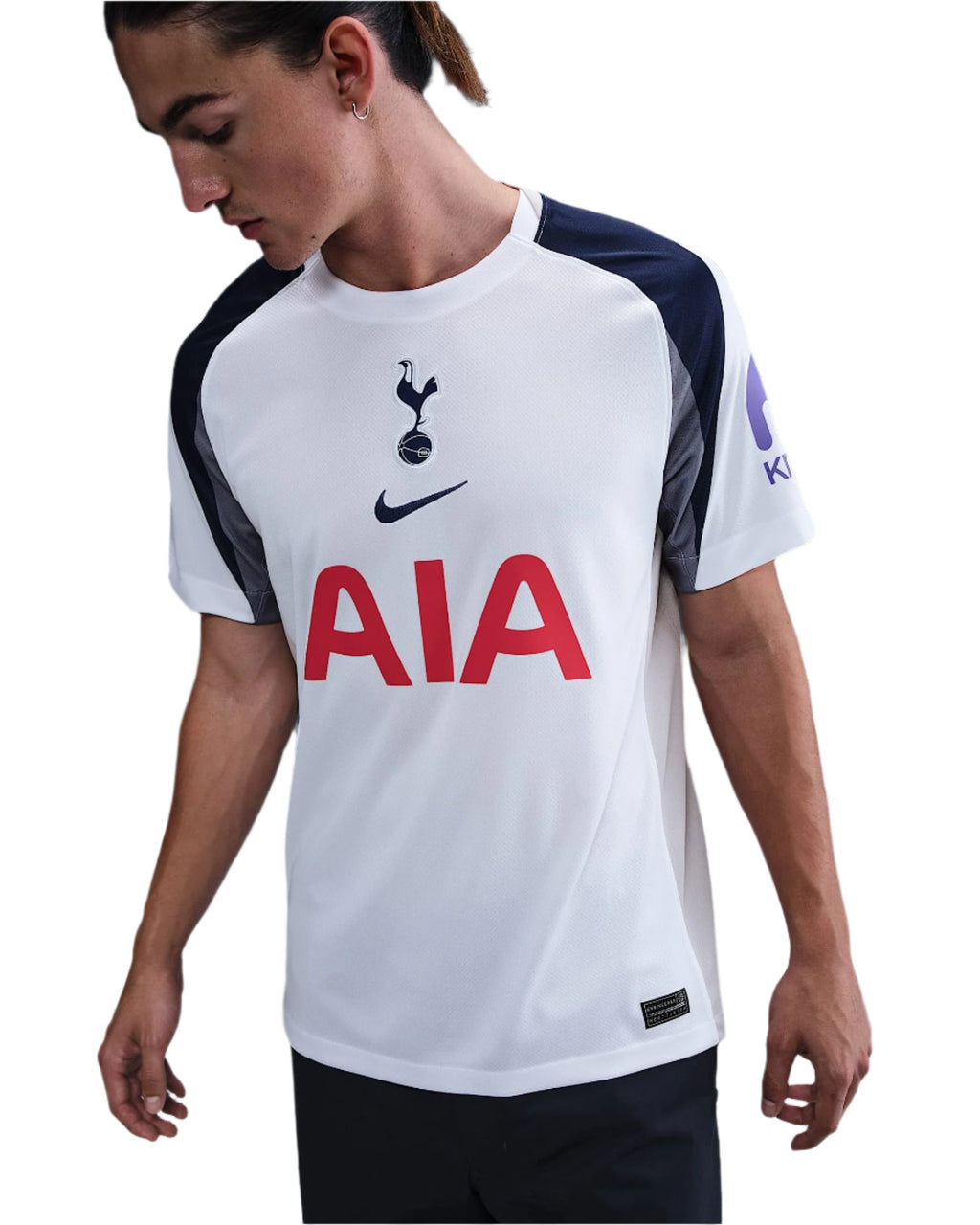 Nike Davies Tottenham Hotspurs Home Jersey w/ EPL + No Room For Racism Patch 25/26 (White/Iron/Binary Blue)