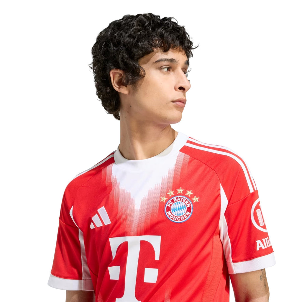 adidas Bayern Munich Gnabry Home Jersey w/ Champions League Patches 25/26 (Red)
