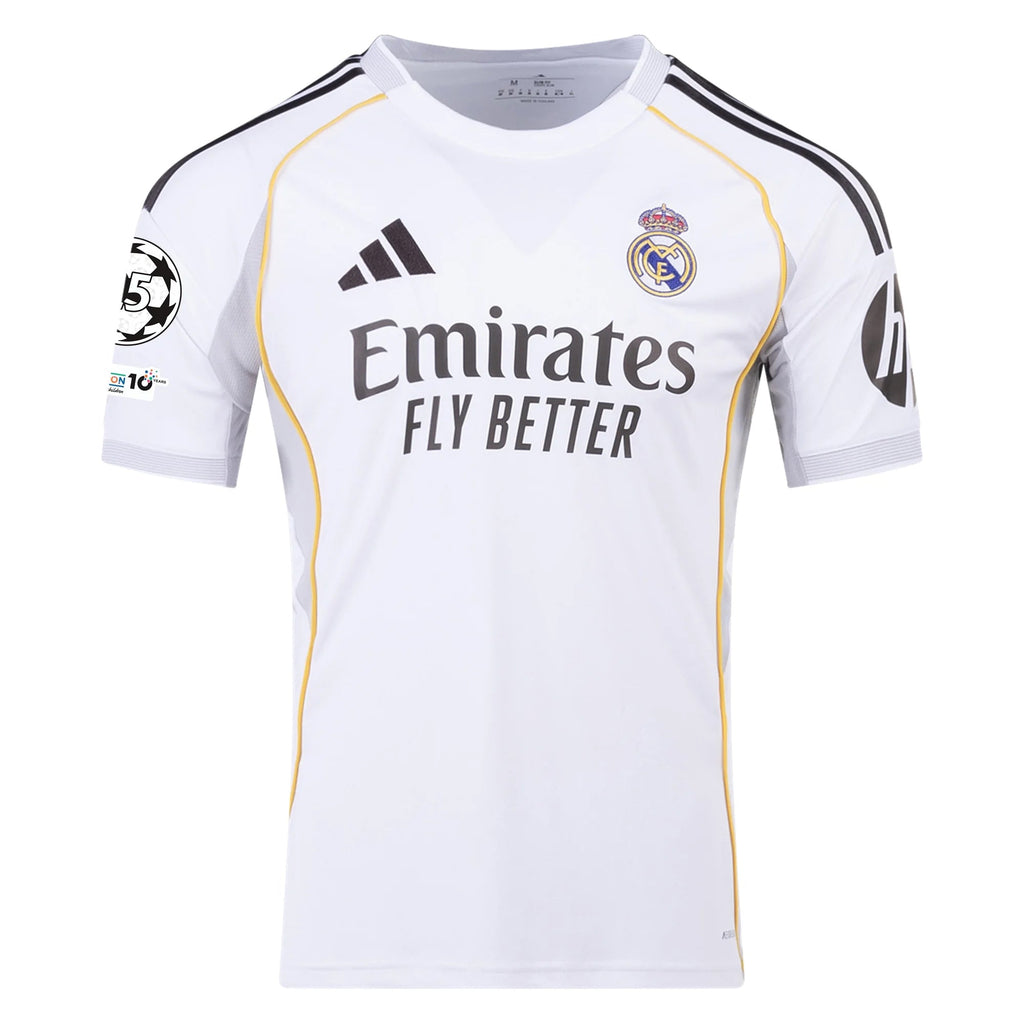 adidas Luka Modric Real Madrid 25/26 Home Jersey w/ Champions League Patches (White)