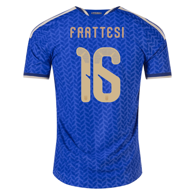 adidas Men's Frattesi Italy 2026 Authentic Home Jersey (Bold Blue)