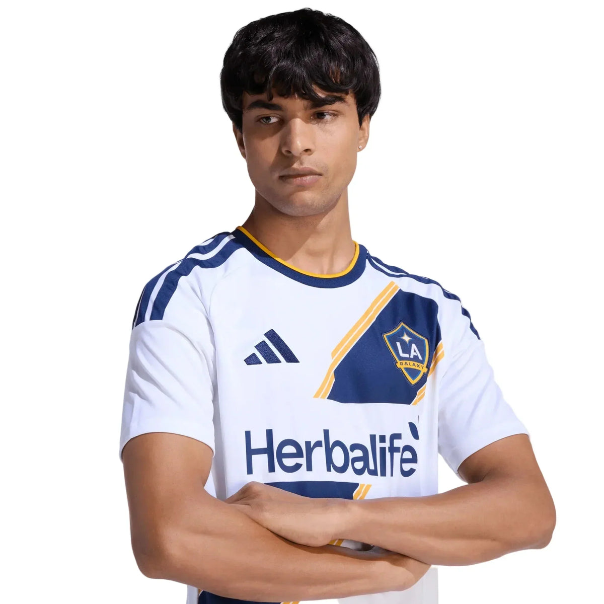 adidas Men's Rindov LA Galaxy Home Stadium Jersey 26/27 (White)