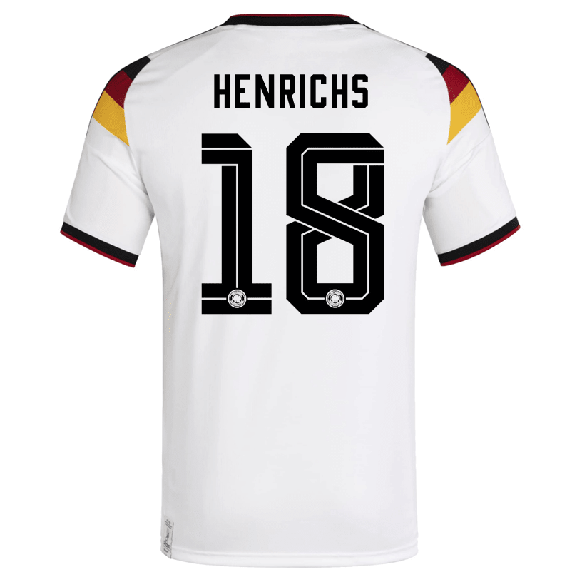 adidas Men's Henrichs Germany Home World Cup Jersey 2026 (White/Black)