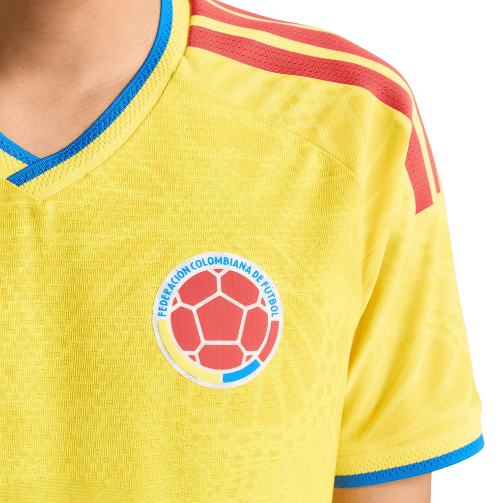 adidas Men's Asprilla Colombia 2026 Authentic Home Jersey (Impact Yellow)