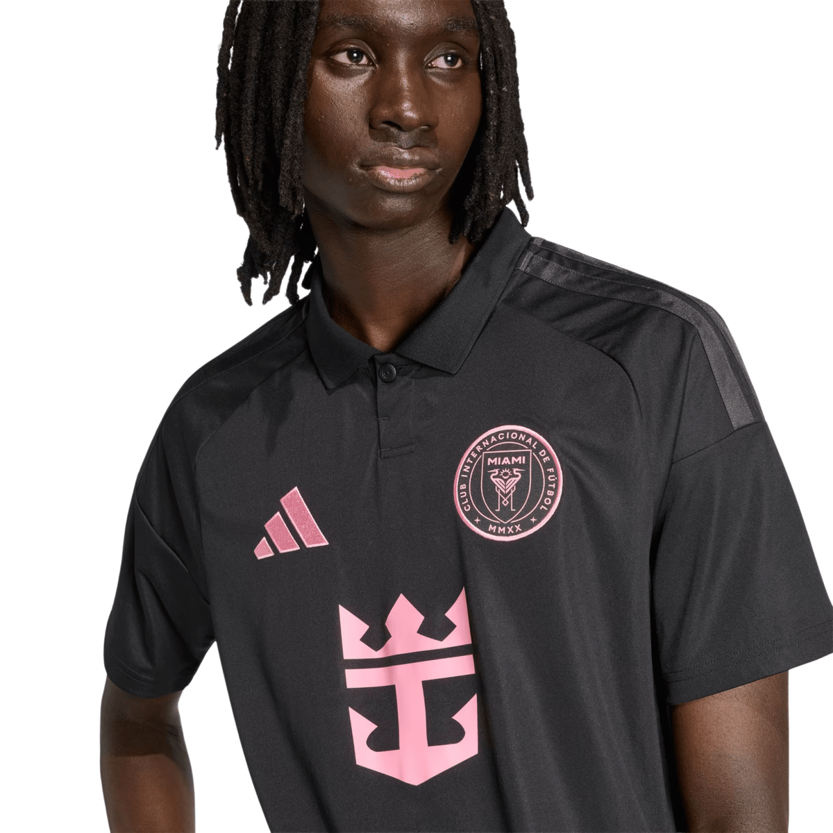 adidas Men's Morales Inter Miami CF 26/27 Away Jersey (Black/Pink)