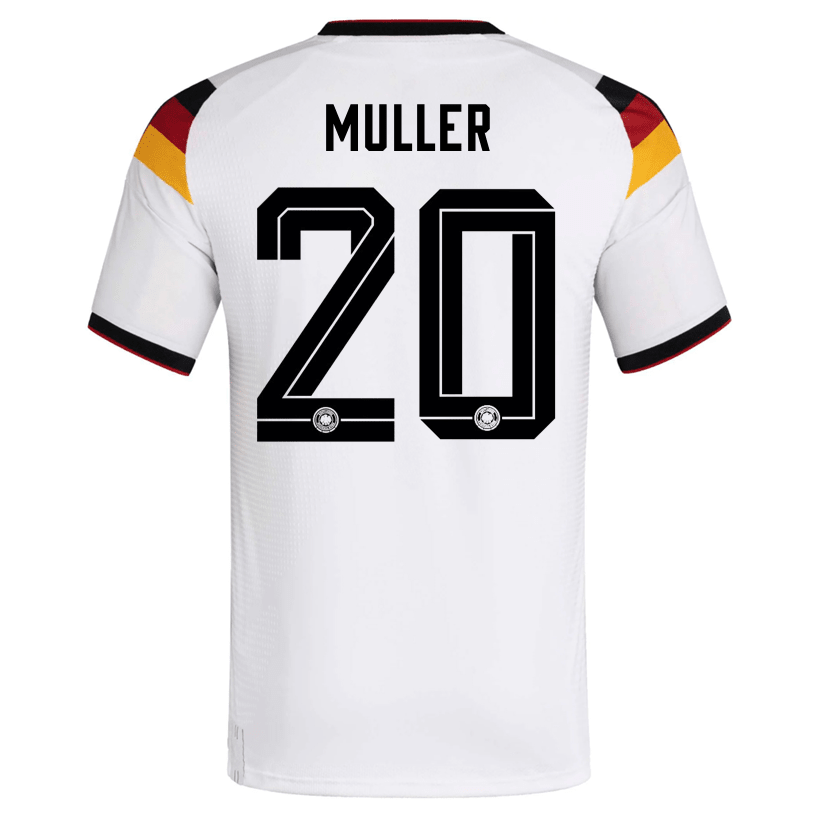 adidas Men's Muller Germany Authentic Home World Cup Jersey 2026 (White/Black)