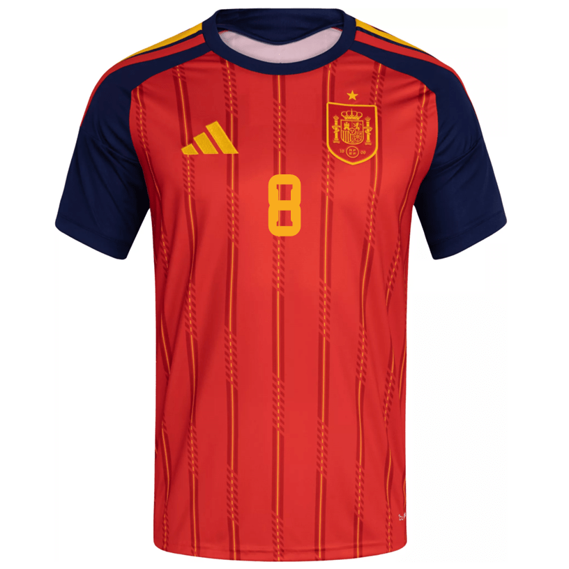 adidas Men's Pedri Spain World Cup Home Jersey 2026 (Vivid Red)