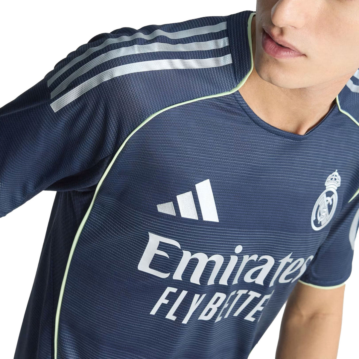adidas Ã‰der Gabriel MilitÃ£o Real Madrid Authentic Away Jersey 25/26 w/ Champions League Patches (Legend Ink)